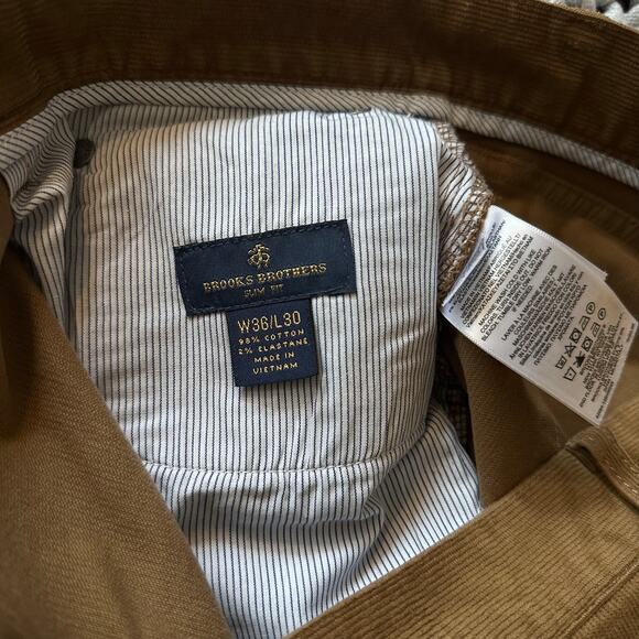 Brooks Brothers Khaki Corduroy Pants Mens W36/L30 - Picture 7 of 12